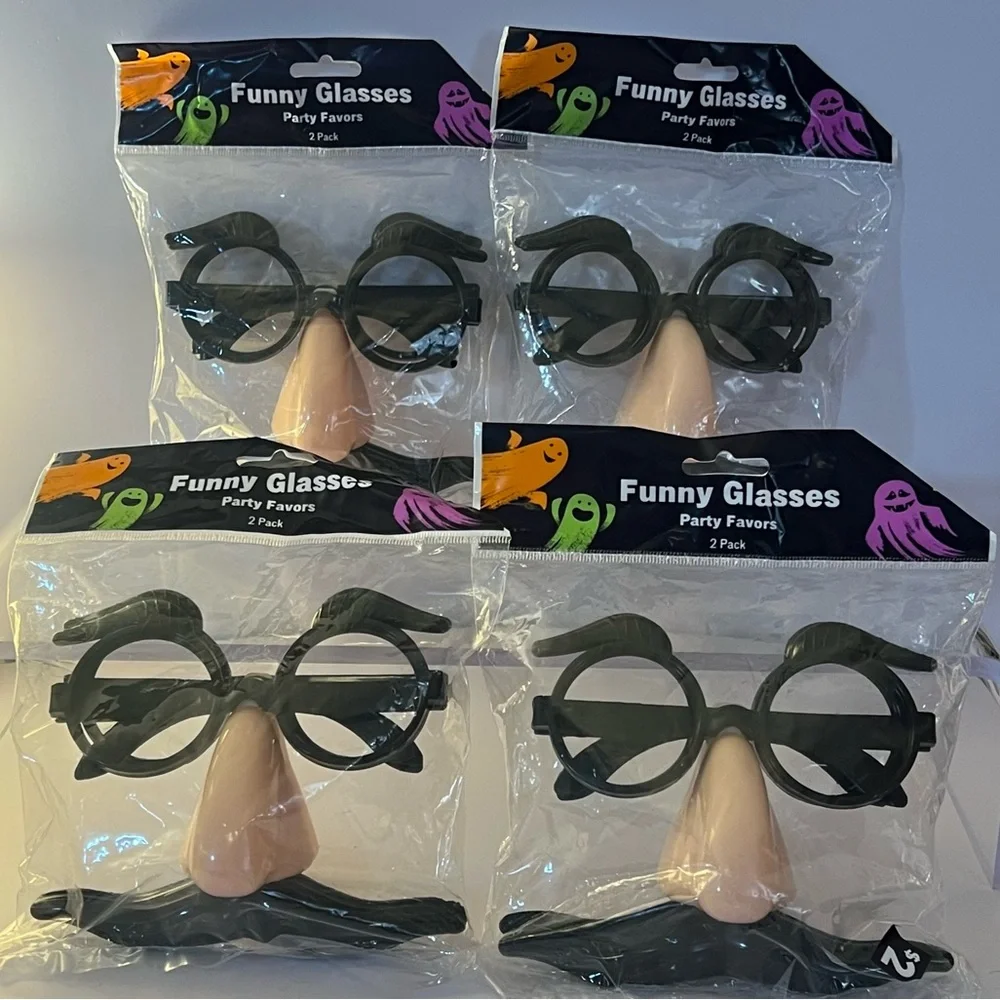 🆕Funny Glasses Party Favor Set – 8 Pieces (Brand New, Sealed)